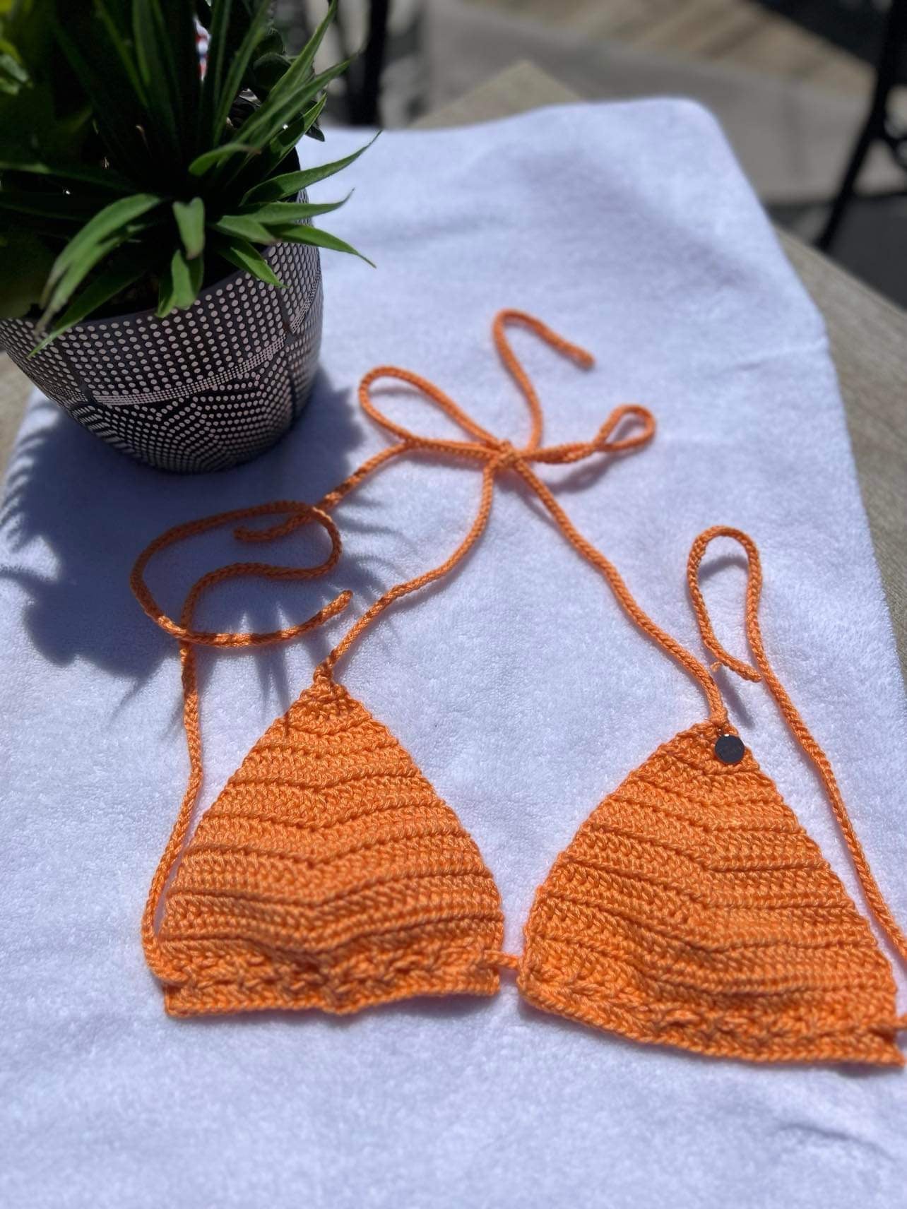 Shoreline Chic Crochet Bikini Top